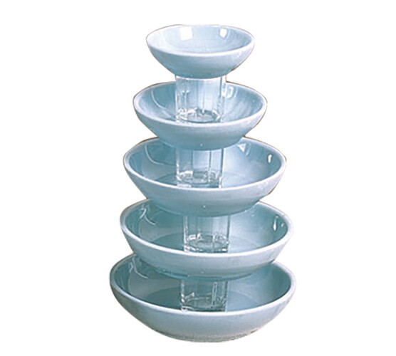 Thunder Group 3955 9 oz Blue Jade Pattern Melamine Bowl - 1 Doz