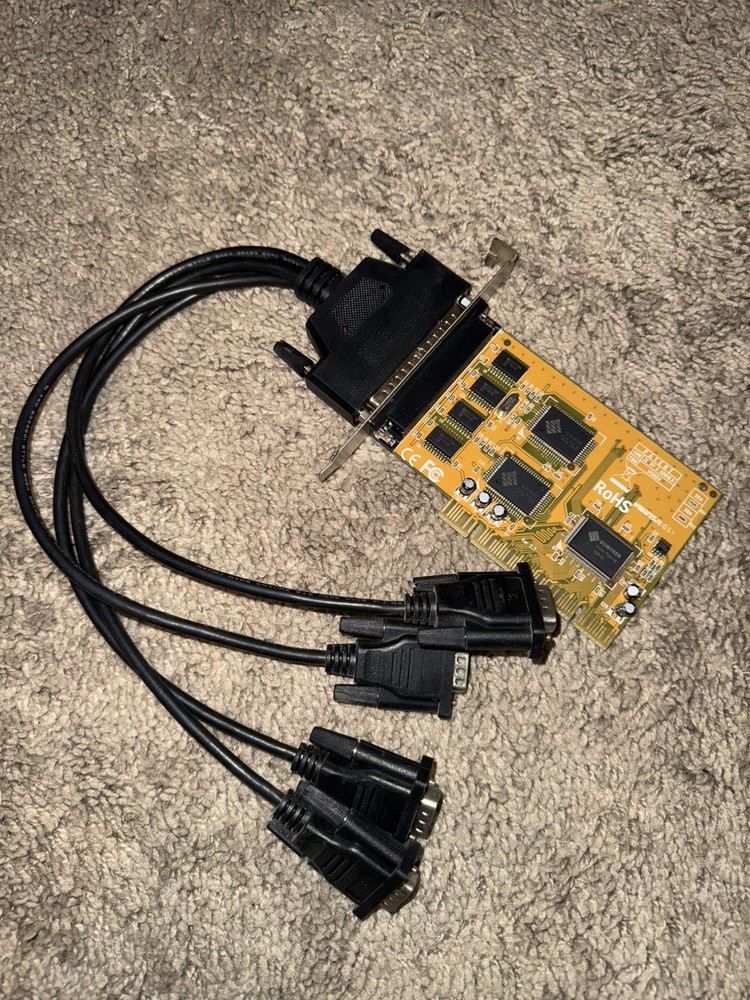 4 Port Serial PCI -E Card With Cables