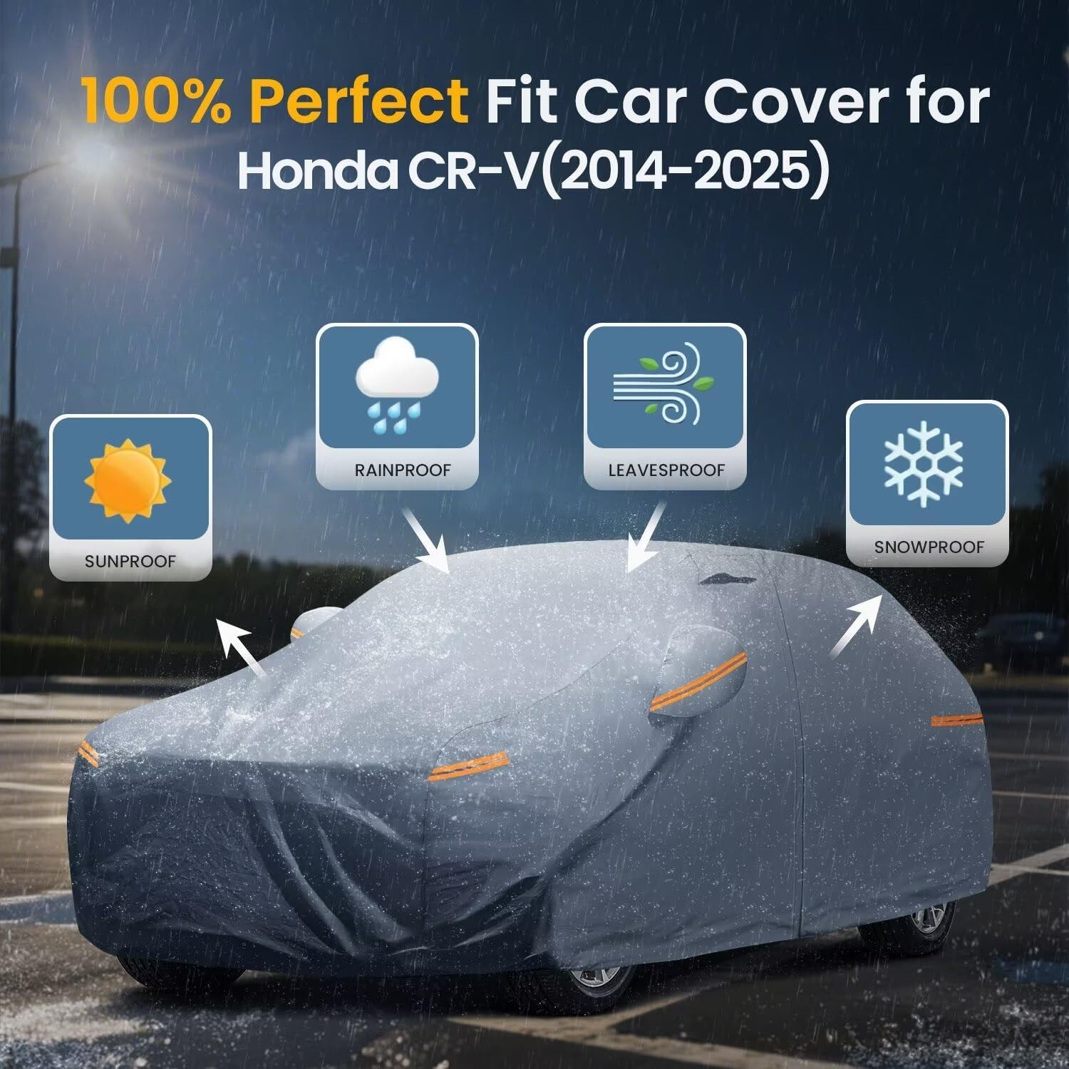 Waterproof Honda CR-V(2014-2025) Car Cover with Breathable Vents, [2025 Upgrade]