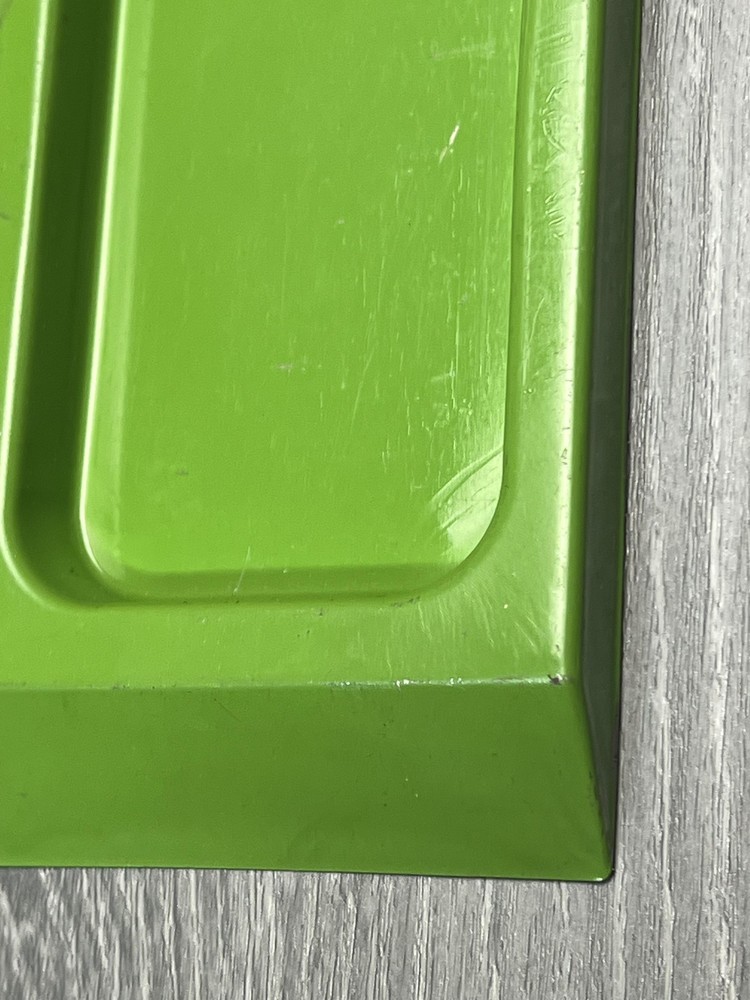 Green Metal Rectangular Tray Base Platform Replacement Part Small Size Piece