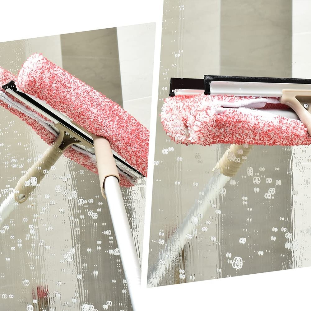 Multi-Purpose 12 inch Window Squeegee with 6.7inch-49.4inch Adjustable Alumin...