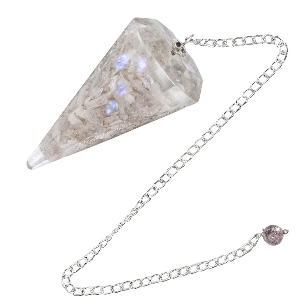 Moonstone Orgone Crystal Pendulums