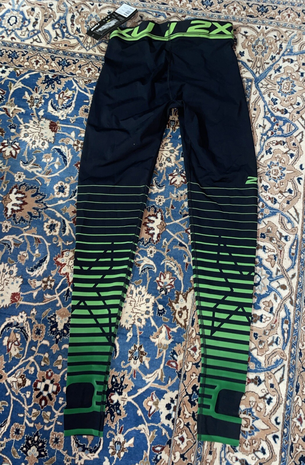 2XU POWER RECOVERY COMPRESSION TECHNOLOGY + OVER-FOOT COMPRESSION TIGHTS SIZE-S