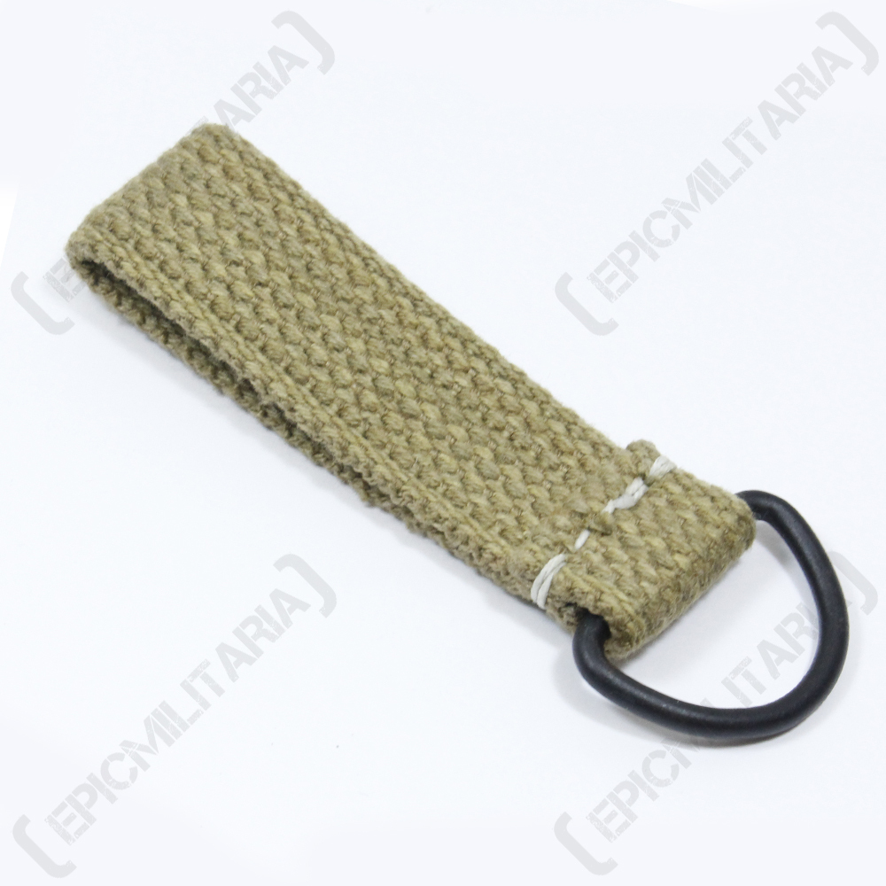 GERMAN ARMY CANVAS WEBBING BELT LOOP D-RING - WW2 REPRO