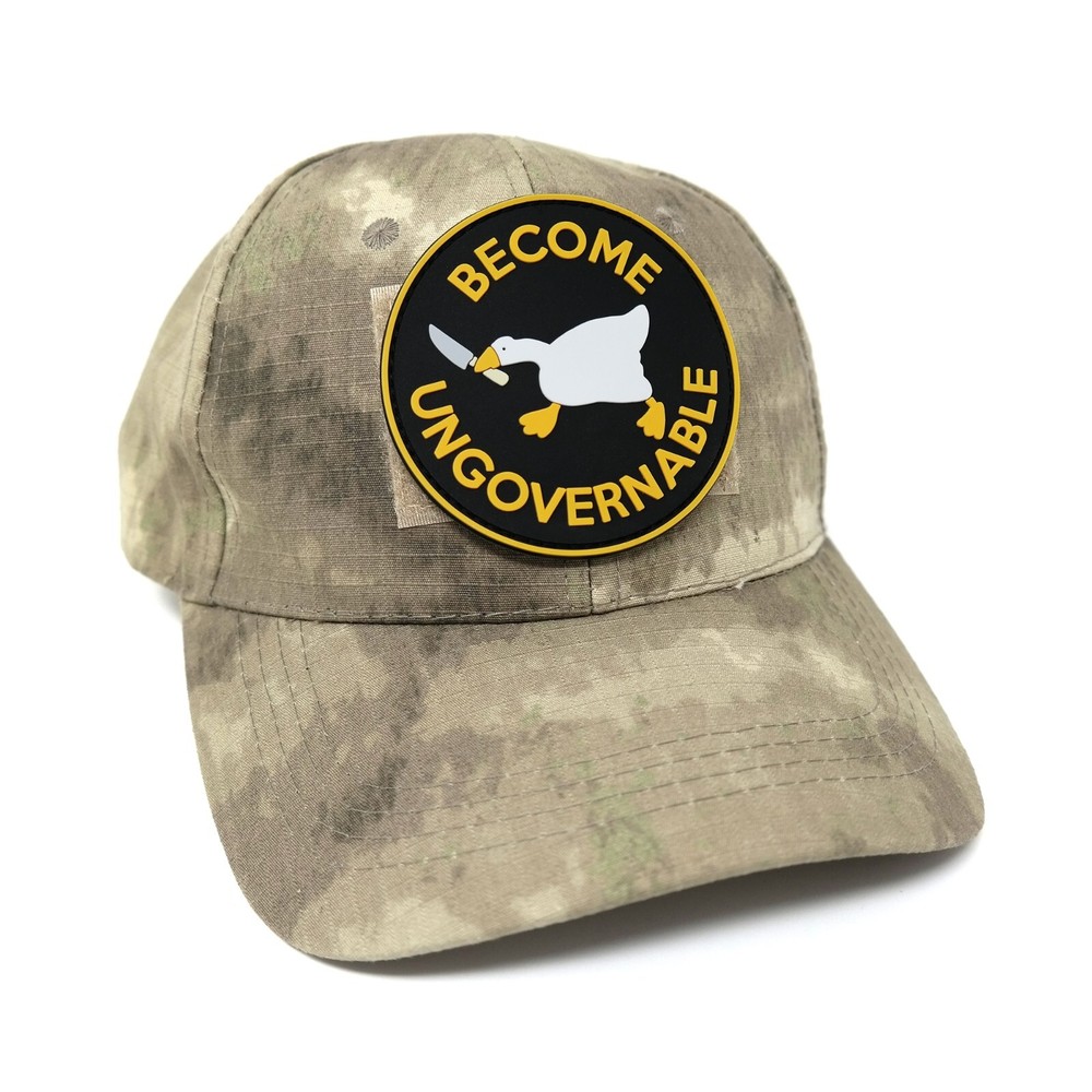 Become Ungovernable Goose with Knife PVC Hook and Loop Funny Morale Patch