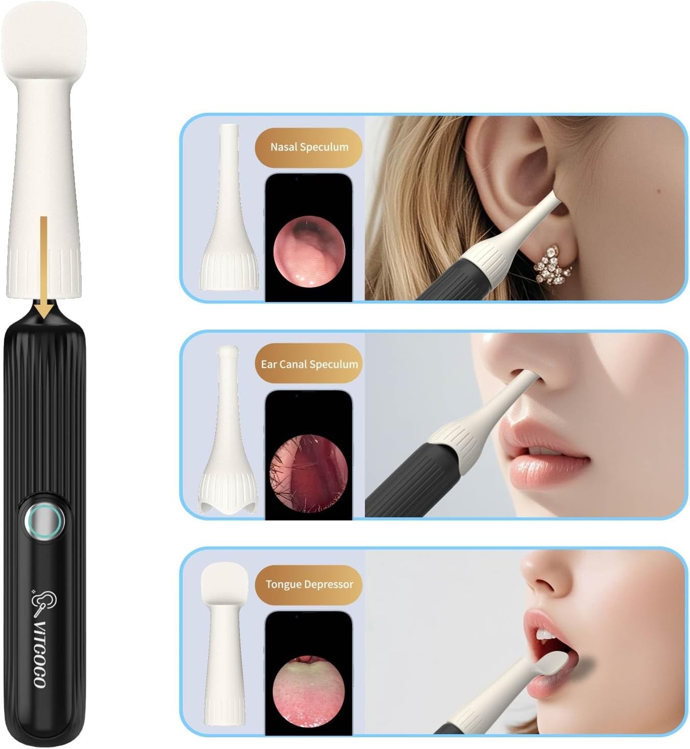 All-in-One Ear Wax Cleaner – 1080P Camera, 3 Tools & Case – for All Ages 1080P