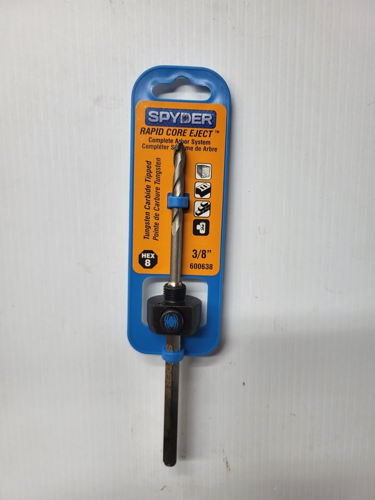 Spyder Rapid Core Eject Arbor Complete 3/8" Hex 8 Tungsten Carbide Tipped
