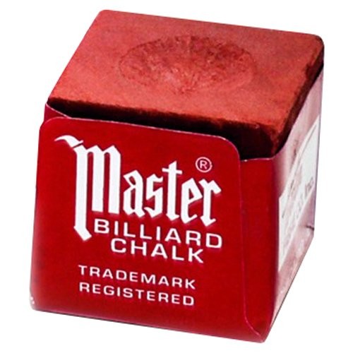 Master Billiard Cue Chalk 144 Count Professional Grade Smooth Coating Red