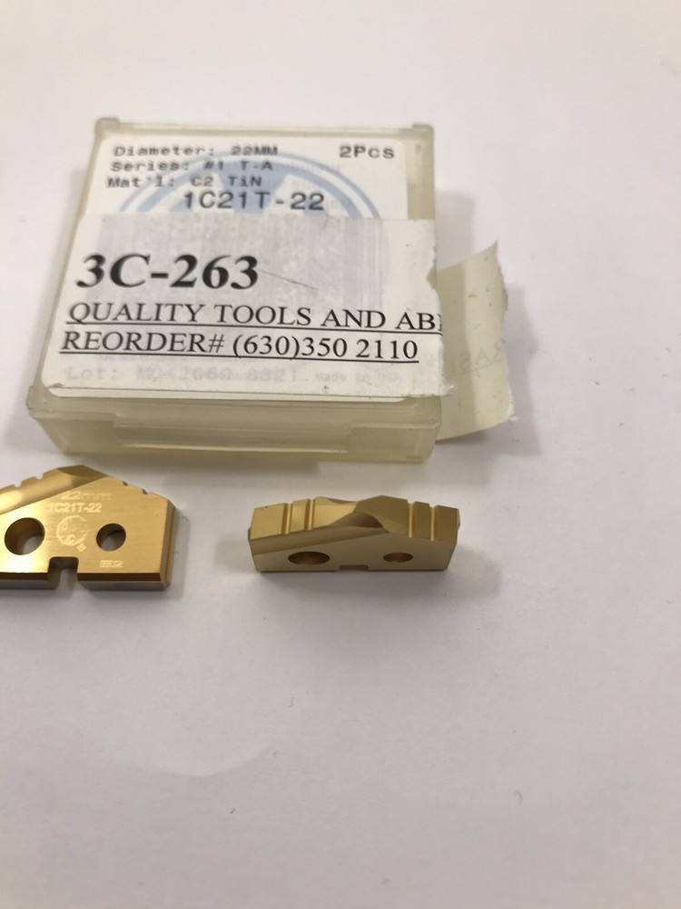 AMEC Spade Insert #1 T-A 22mm C2 TiN Qty 2