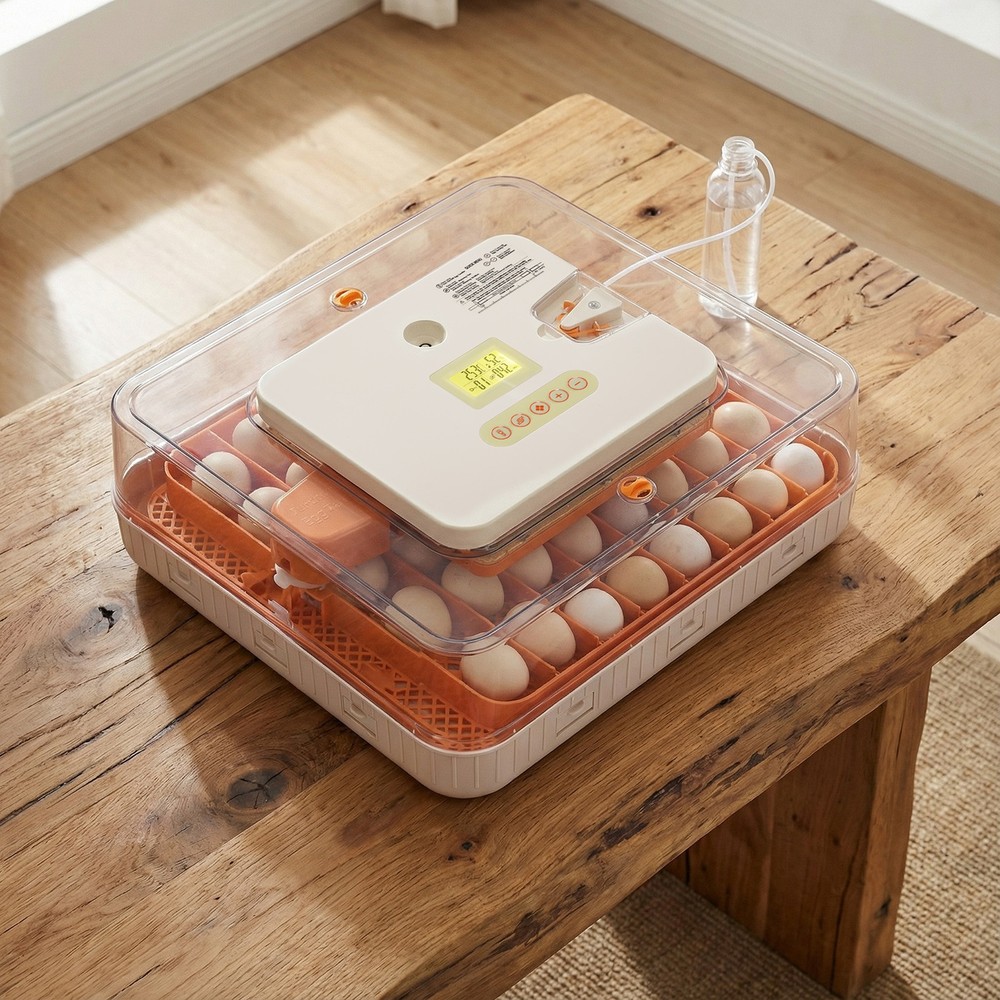 56 Egg Incubator with Automatic Egg Turning and Humidity Control 360° Viewing