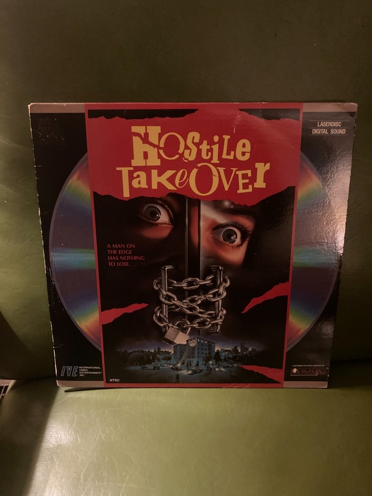 Hostile Takeover Laserdisc / David Warner Michael Ironside 1988 VG+