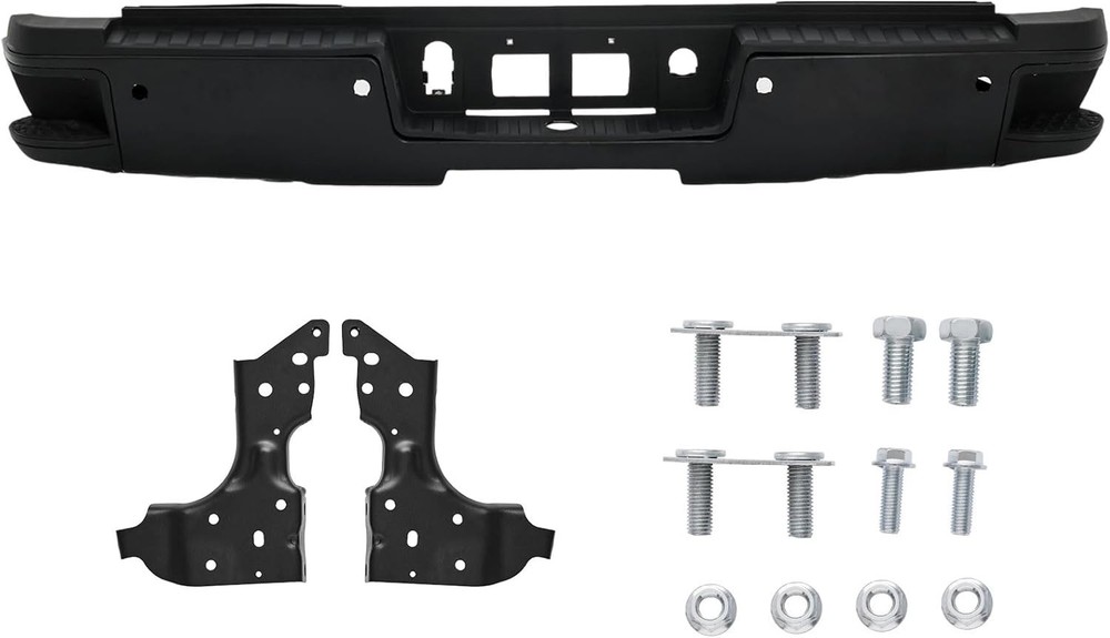 Rear Step Bumper Assembly Compatible with 2014 2015 2016 2017 Chevy Silverado