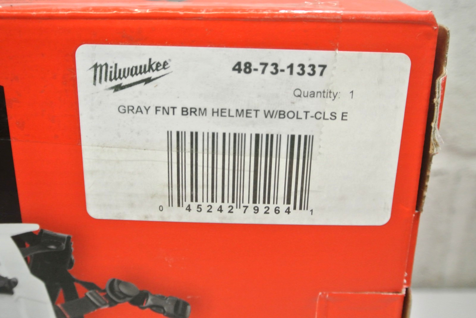 For Milwaukee 48-73-1337 Gray BOLT Front Brim Helmet - Type 2, Class E