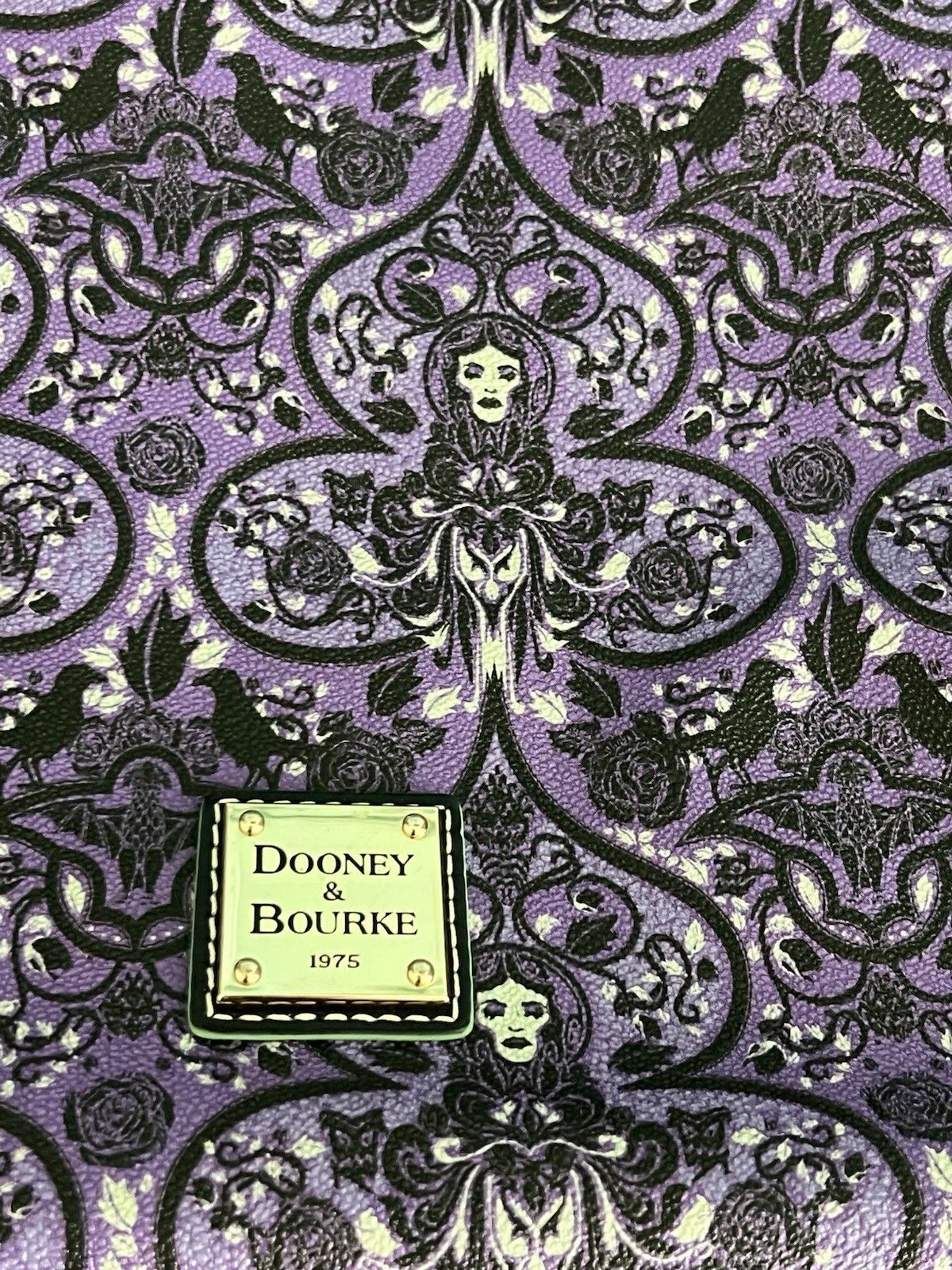 Disney Parks Haunted Mansion Madame Leota Dooney And & Bourke Purple Tote Purse