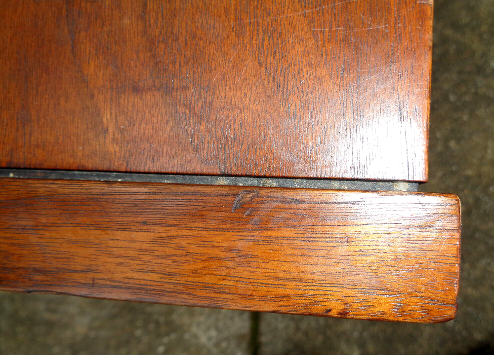 MID CENTURY MODERN WALNUT LARGE SIDE TABLE, COFFEE TABLE, EDWARD WORMLEY? SOLID.