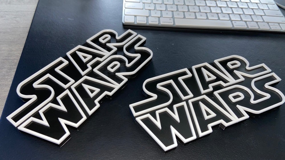 Star Wars Pinball Mod Back Box White Hinge 3D Logo Mod(pair)