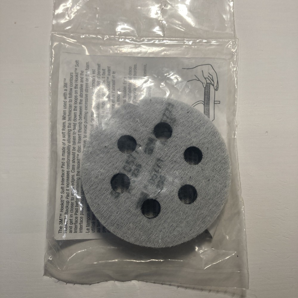 3M™ 05771 Interface Pad, 3 in Dia, Hook and Loop Attachment