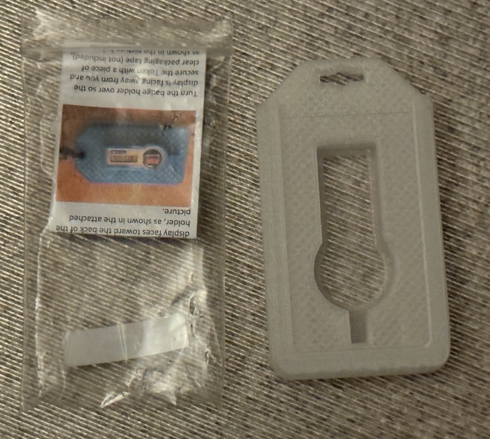 New White 3D Printed ID & RSA Token Holder