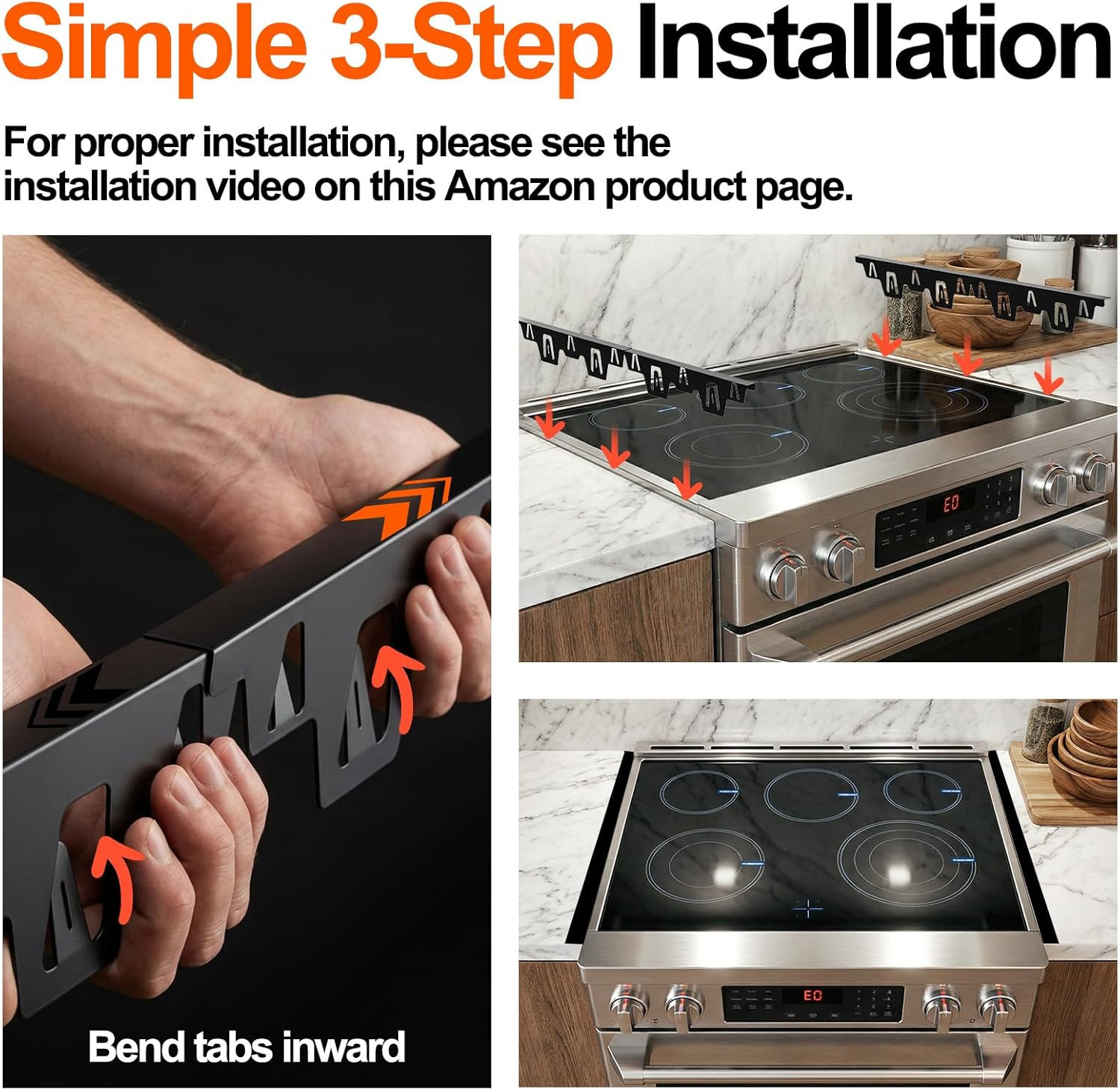 Stove Gap Covers Stainless Steel, 2 Pack Upgraded Stove Gap Filler for Gap Betwe