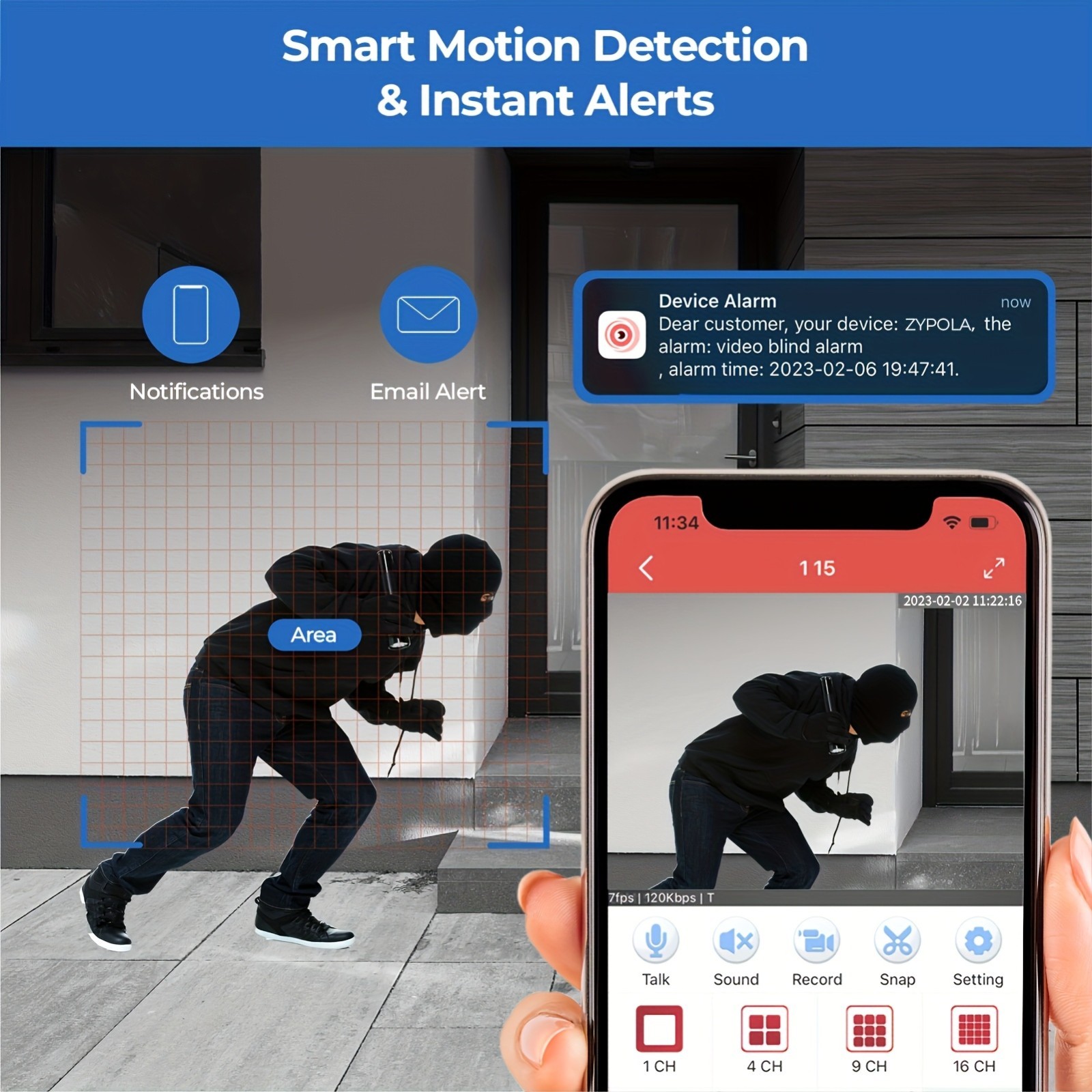 8CH Security DVR with Preinstalled 500GB HDD, 1080p Recording, HDMI VGA Output