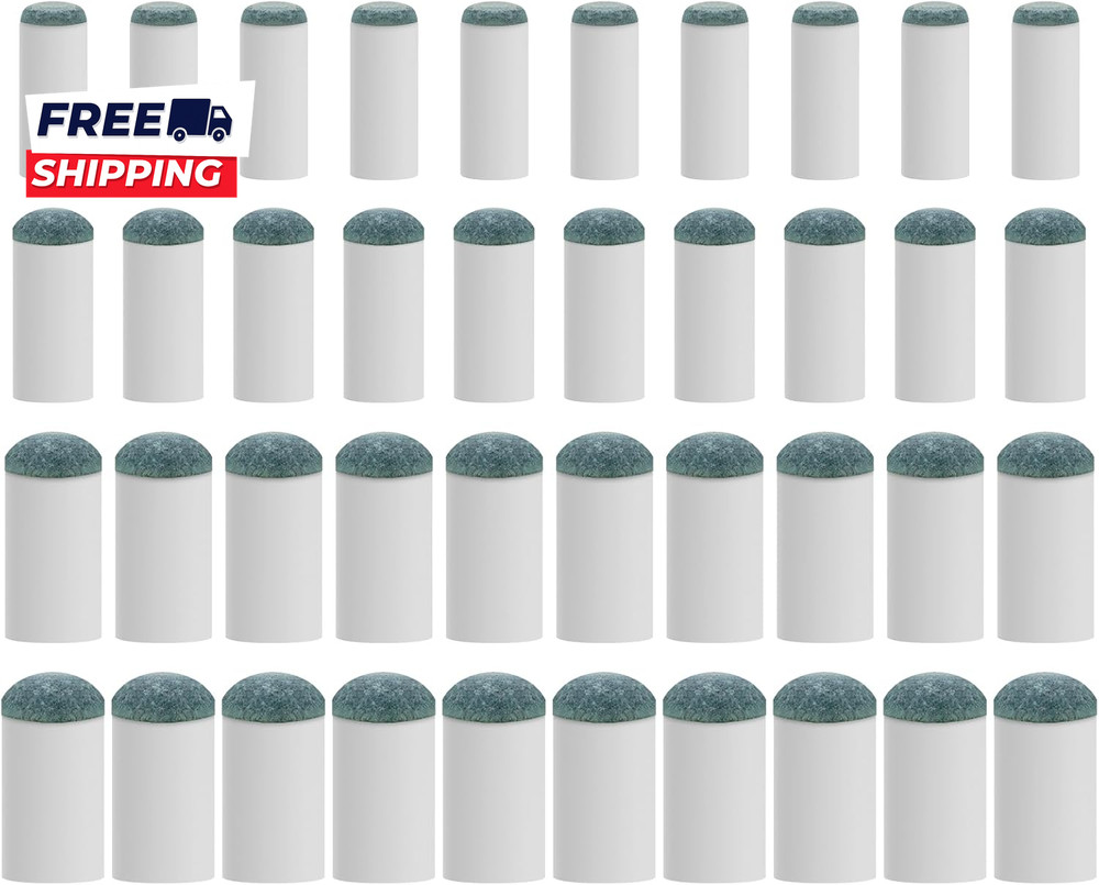 40Pcs Slip on Pool Cue Tips Replacement Kit 4 Sizes Upgrade Pool Stick Tips