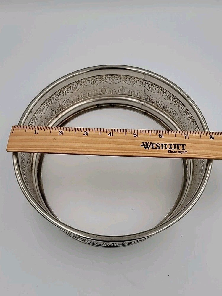 8” Silverplate Wine Coaster Without Bottom