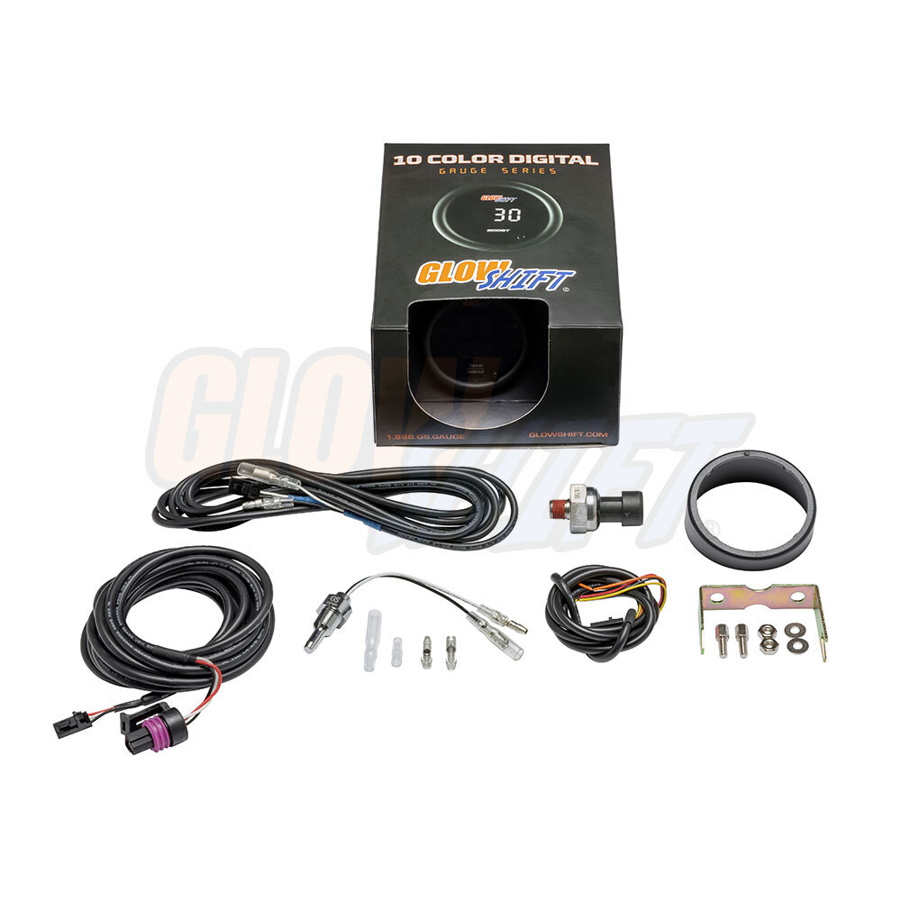 GlowShift 10 Color Digital Dual Temperature & Pressure Combo Gauge