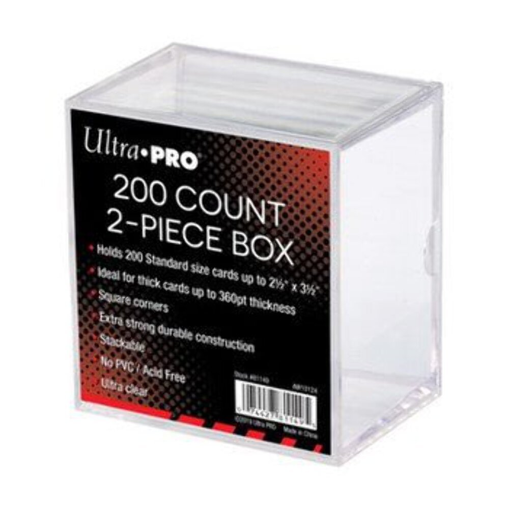 Ultra Pro: 200 Count 2-Piece Clear Card Storage Box