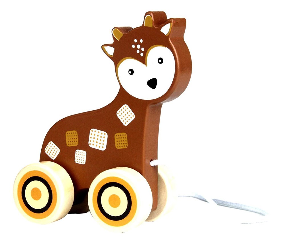 Deer Wooden Pull Toy by Applesauce