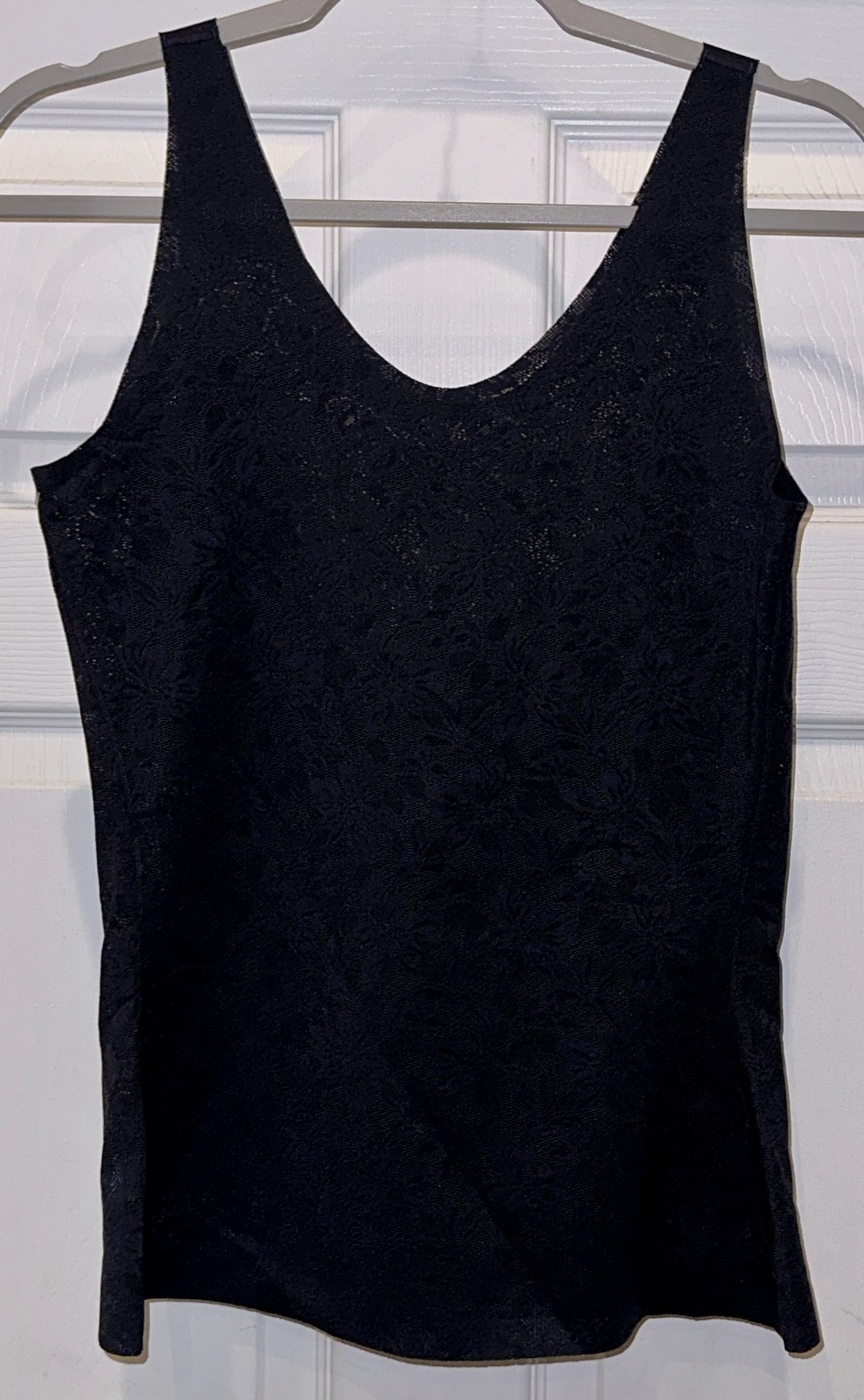 BALI Cool Comfort Revolution Lace Easylite Black Shaping Tank Top Wmn M L XL 2XL