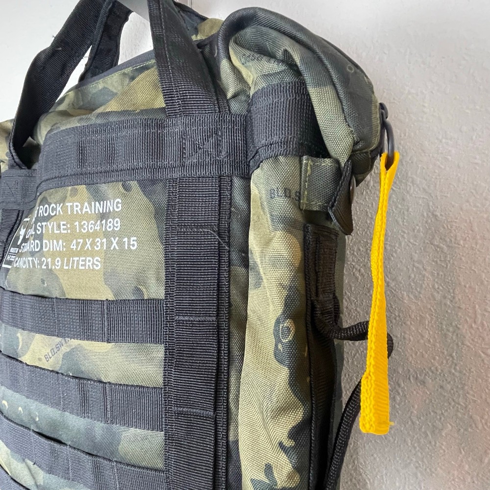 Under Armour Project Rock Box Duffle Backpack Dwayne Johnson Camo Training UA