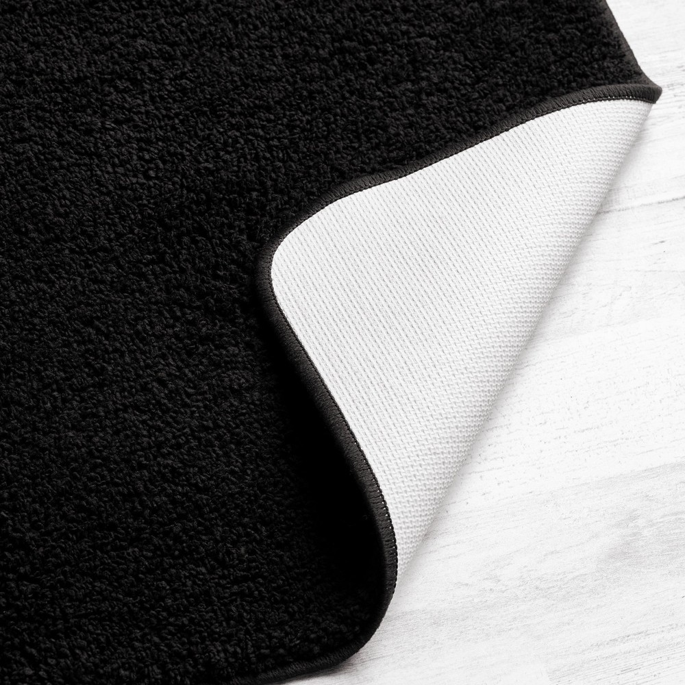 Mainstays Black Bath Rug - 24"x40" Large, Basic Polyester,Absorbent Bathroom Mat