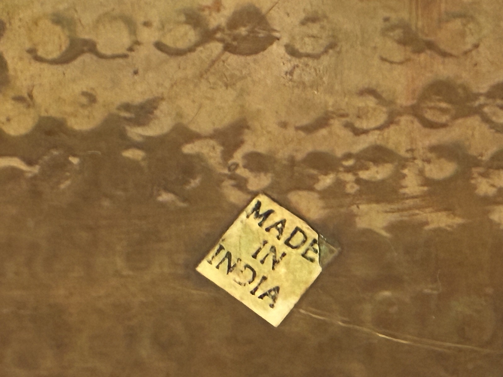 Vintage Brass Cordial Goblets Set of 6 with Hammered Tray Made in India