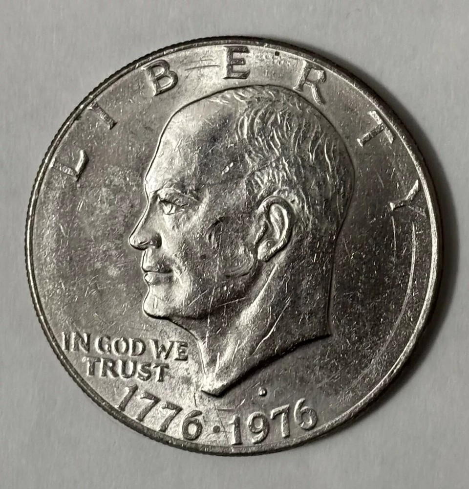 1976 D Type 1 "Ike" Eisenhower Bicentennial Dollar BU