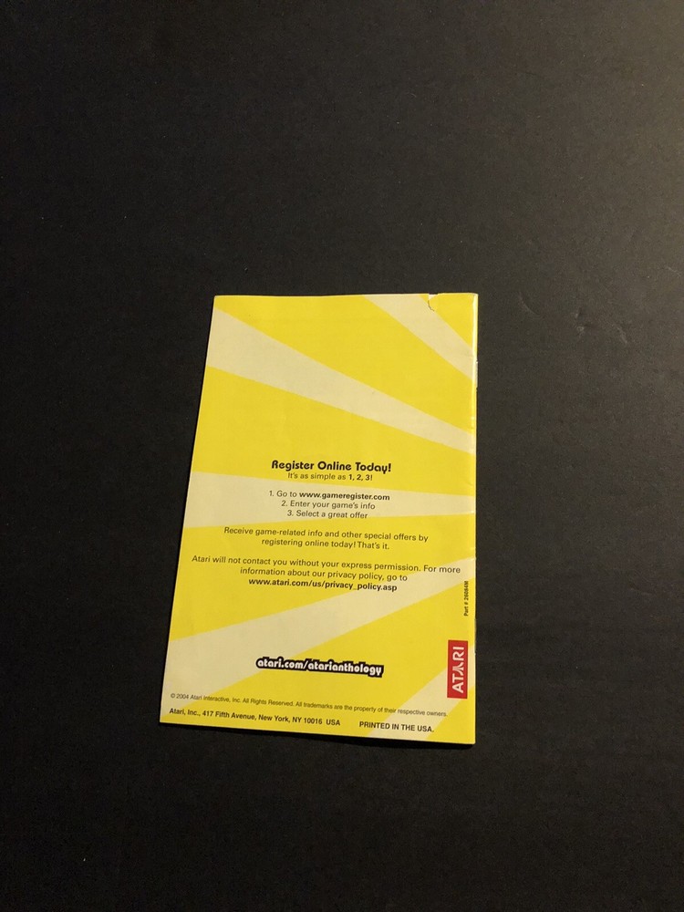 atari anthology xbox Manual Only