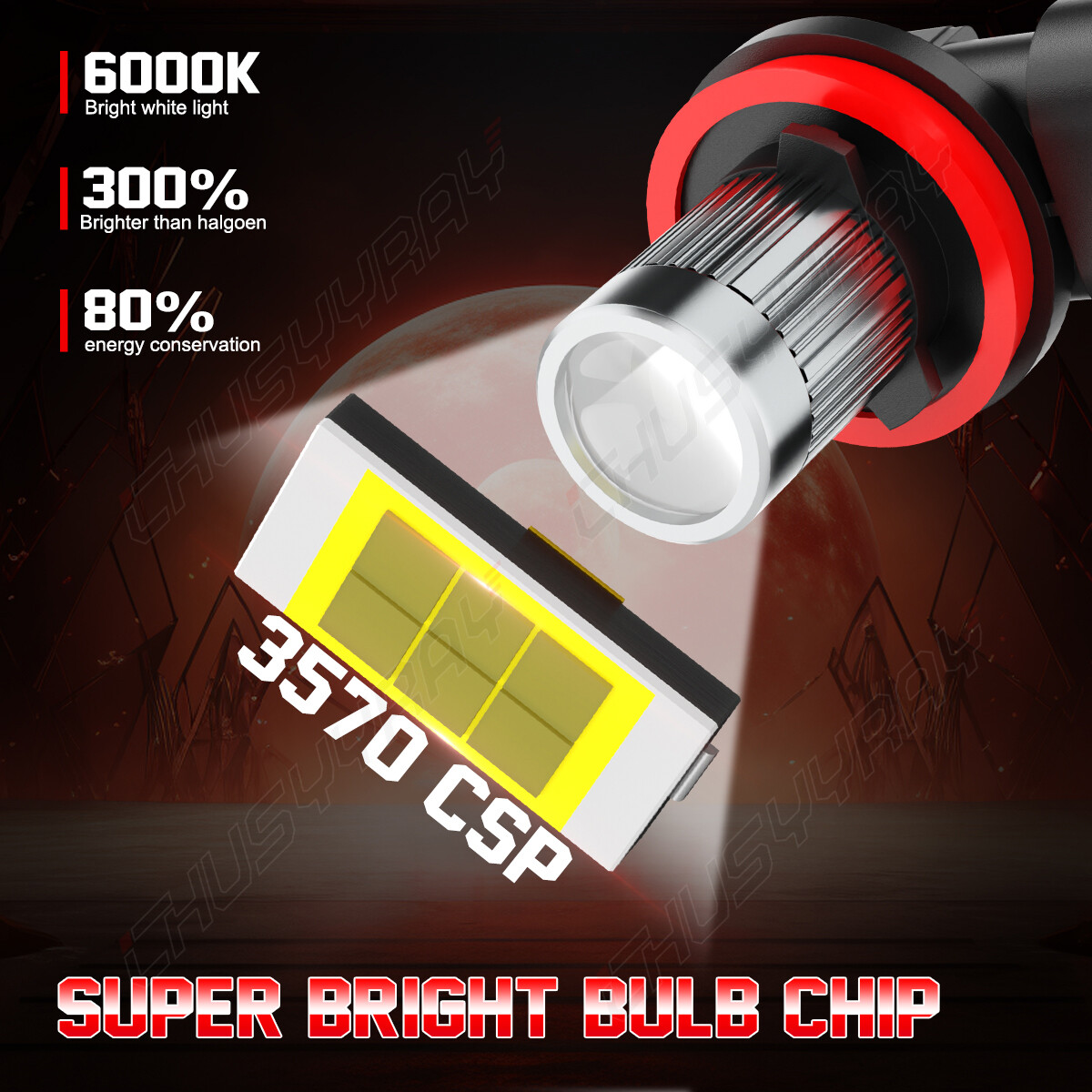 For Kawasaki ZX1400A Ninja ZX14 2006 2007 4x H11 H9 Lamp LED Headlight Bulbs Kit