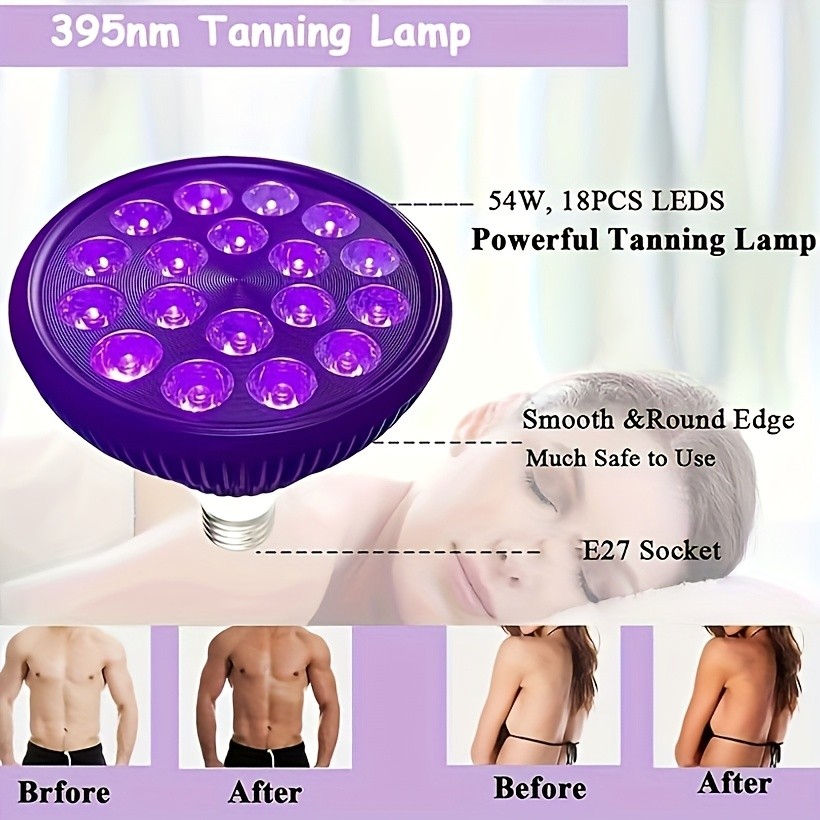 UV Tanning Lamp Skin Tanning Lamp Hysiotherapy Lamp Body Facial Tanning Bronze