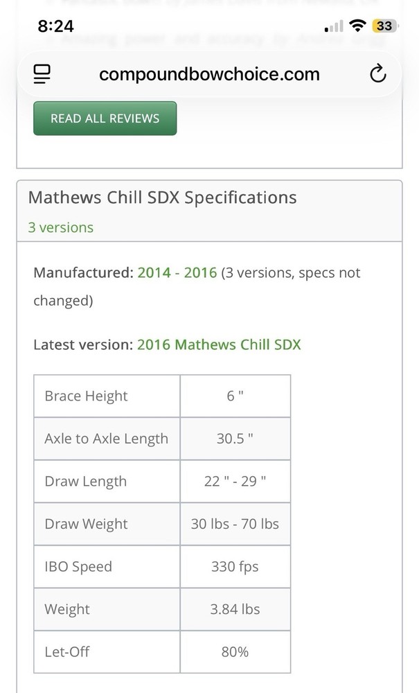 Mathews Monster Chill SDX