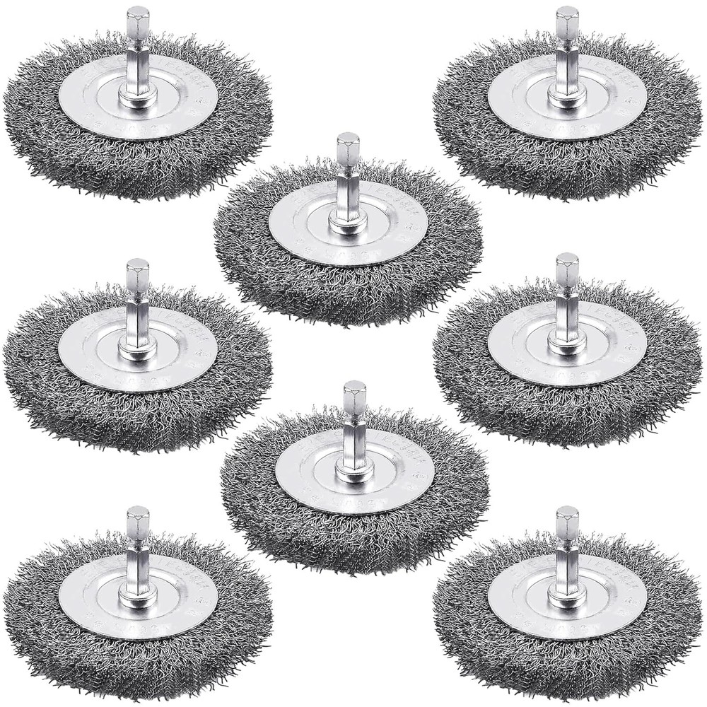 Supkiir 8 Pack 3inch Wire Wheel Brush for Drill, Drill with...