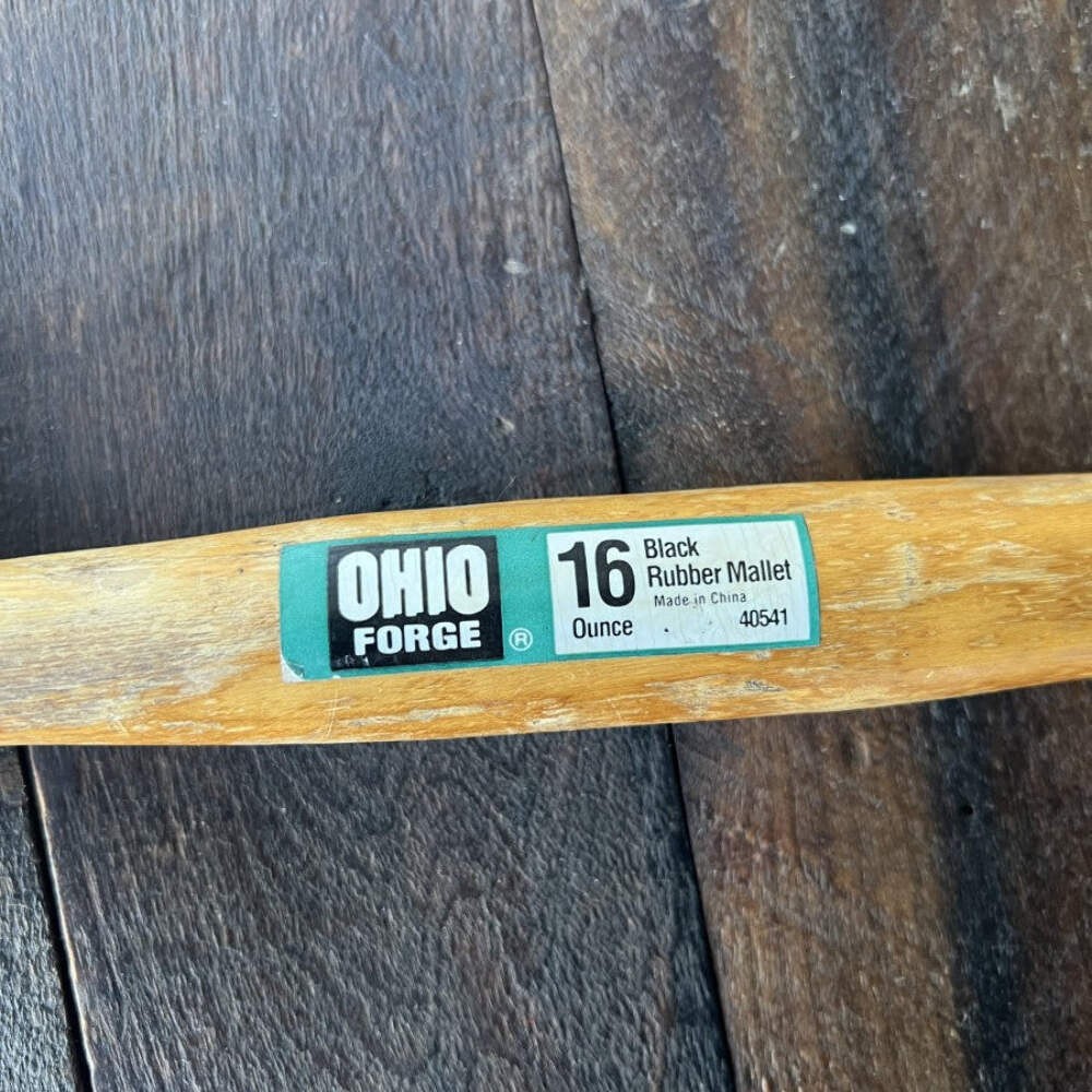 Ohio Forge 16 Ounce Black Rubber Mallet