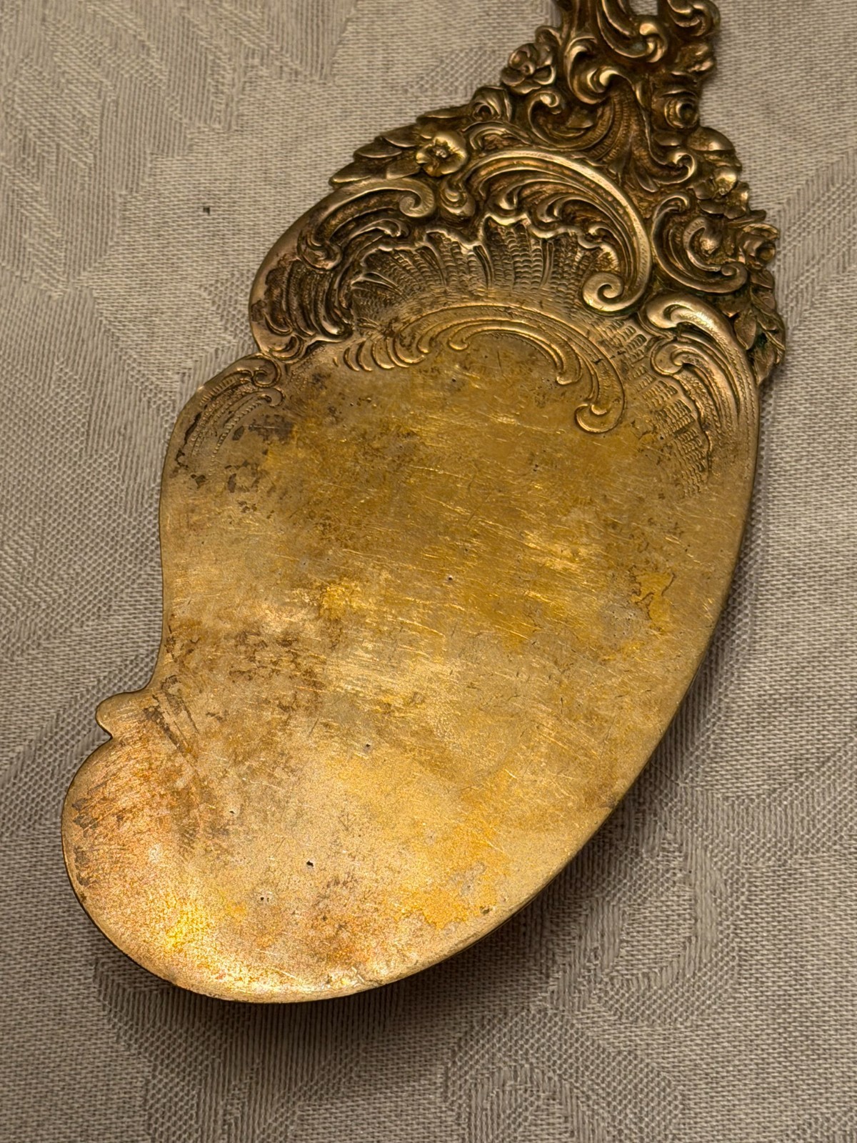 ANTIQUE GERMAN SILVER 800 GOLDWASH CAKE SERVER !!! 124GR NEED POLISH