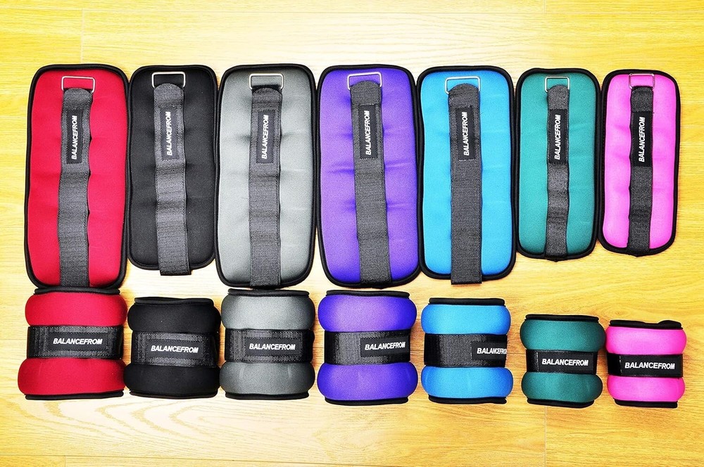 Multi-Functional Adjustable Soft Ankle Wrist Arm Leg Weights - 8lbs per pair