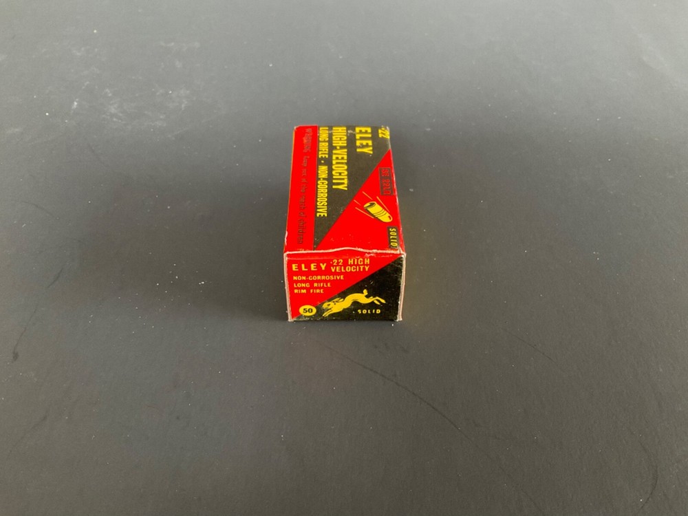 EMPTY 22 AMMO BOX ELEY long Rifle Rabbit MINTY