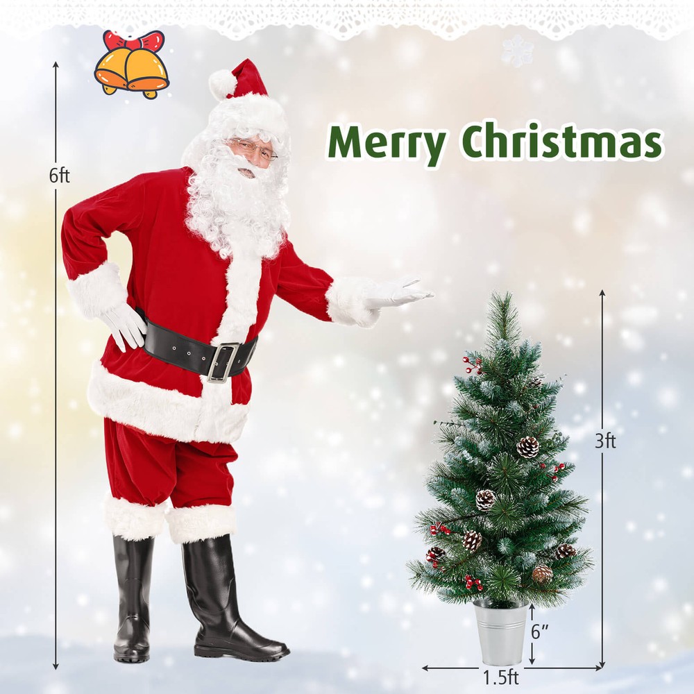 3 ' Artificial Xmas Tree with 81 Branch Tips Eucalyptus Leaves Pine Needles
