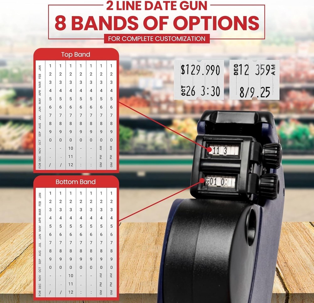 Versatile 2 Line Label Gun Kit with Adhesive Labels: Quick & Easy Setup