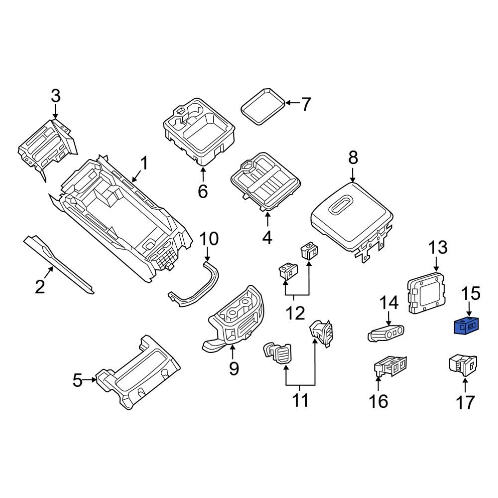 Ram 68272254AE Center Audio Auxiliary Jack