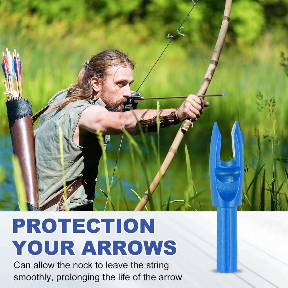 30 Pack Archery Arrows Nocks 4.2mm Plastic Insert Arrow Nock Blue