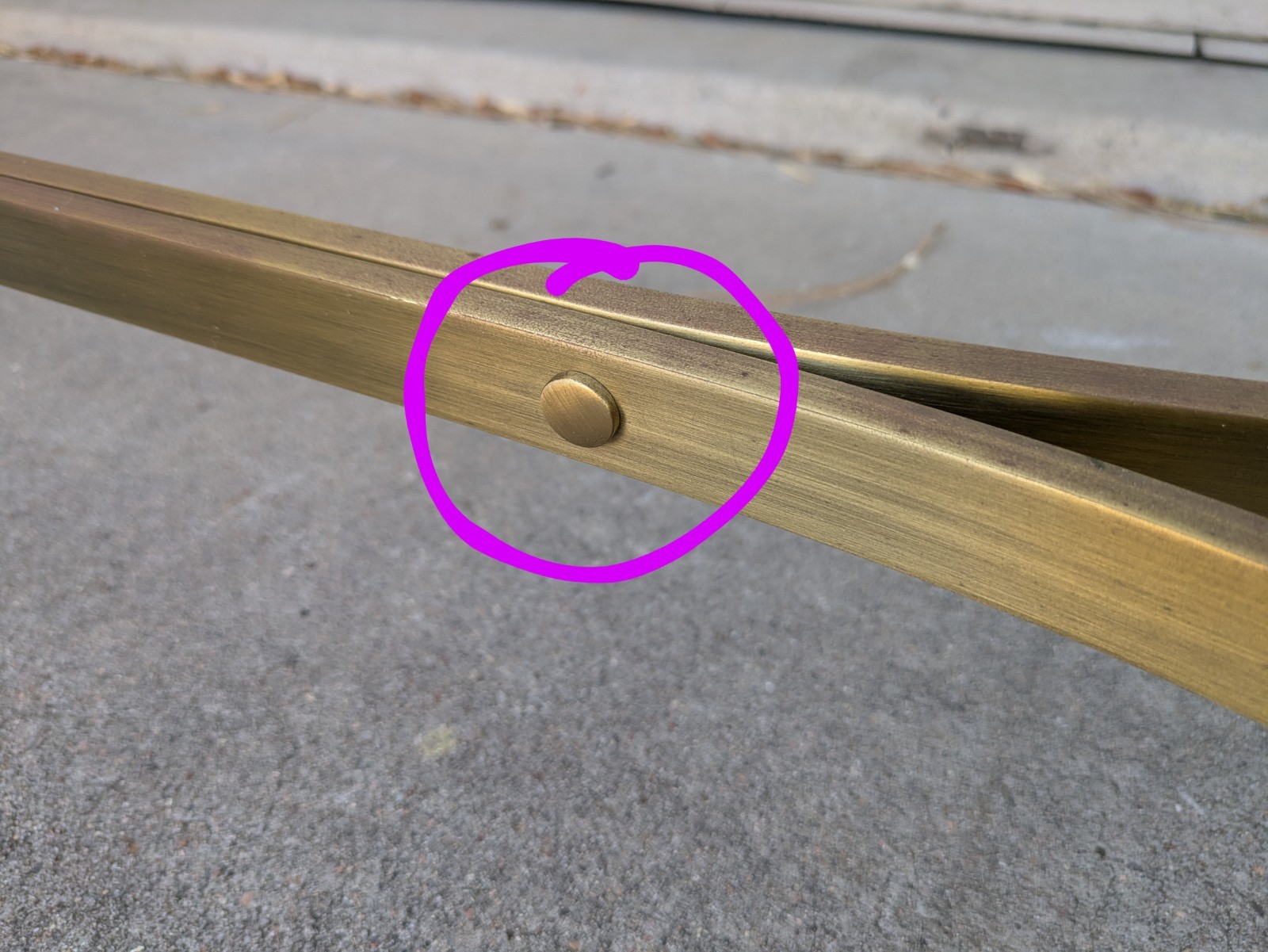 Vintage La Barge Style Glass Brass Console Table Flame Tip Hollywood Regency