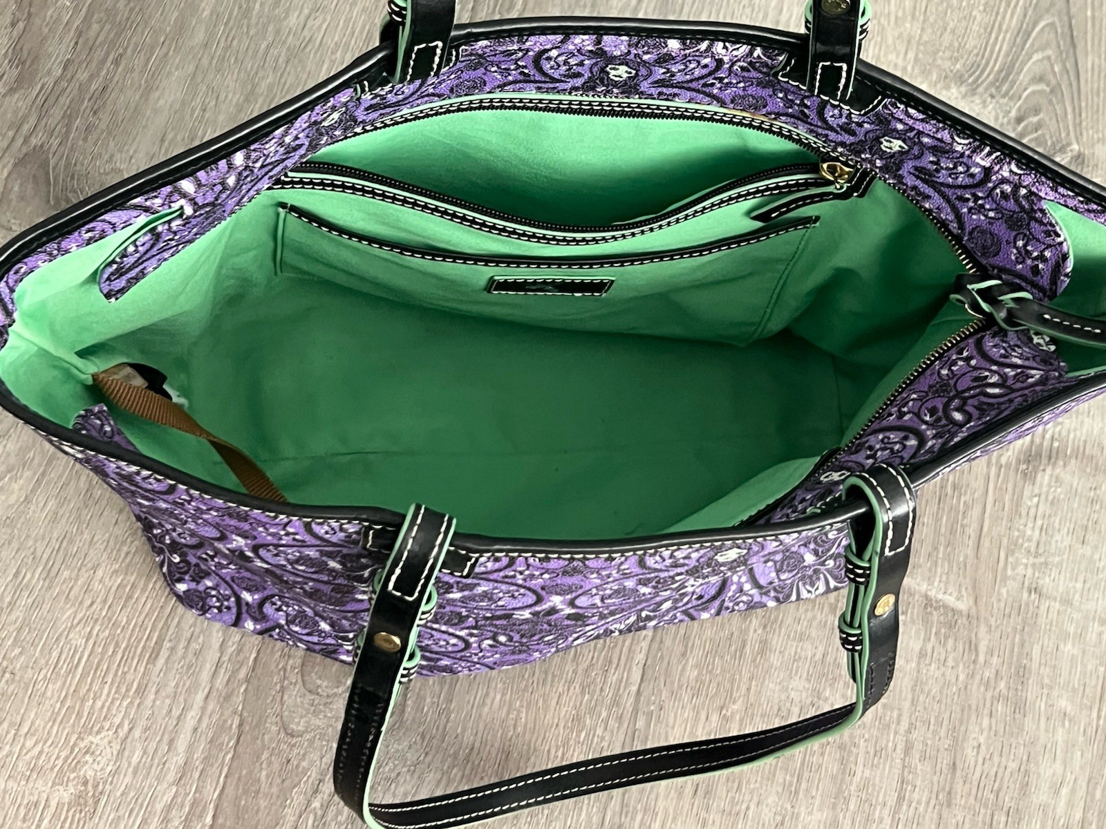 Disney Parks Haunted Mansion Madame Leota Dooney And & Bourke Purple Tote Purse