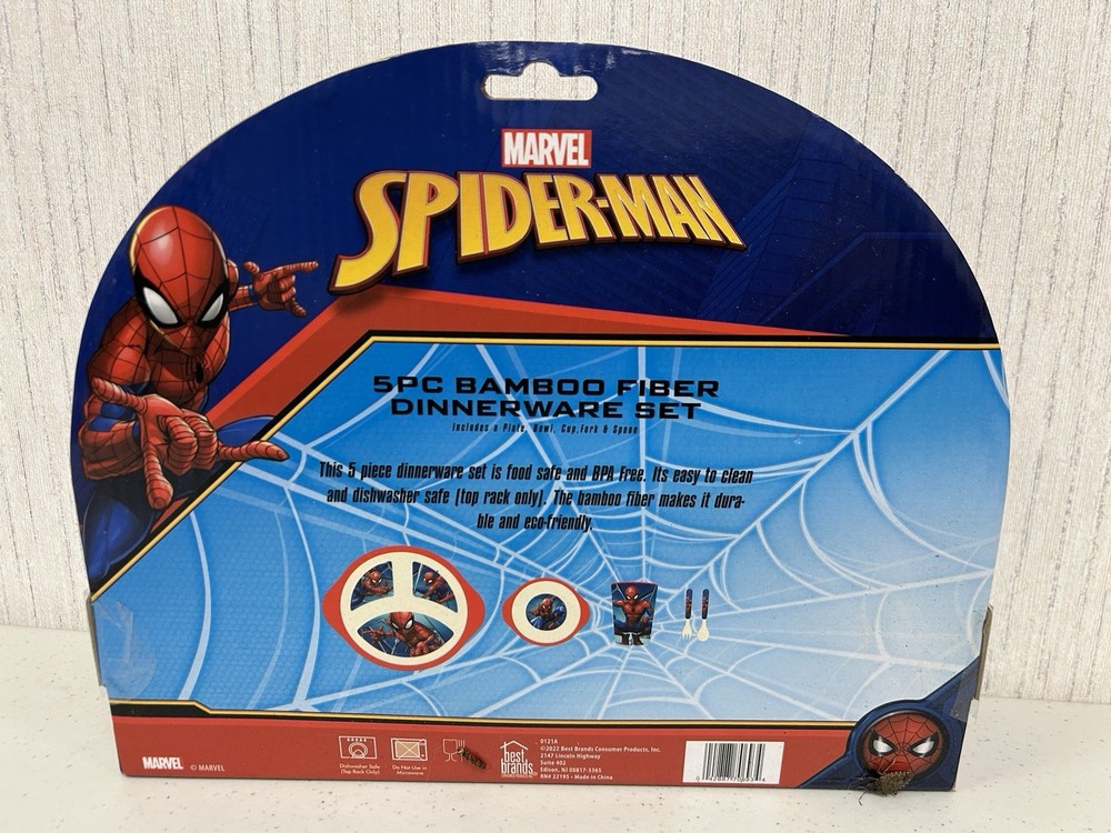 Marvel Spider-Man 5pc Bamboo Fiber Dinnerware Sets